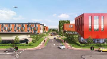 An artists impression of how a fully built out Silicon Sands data centre campus could look